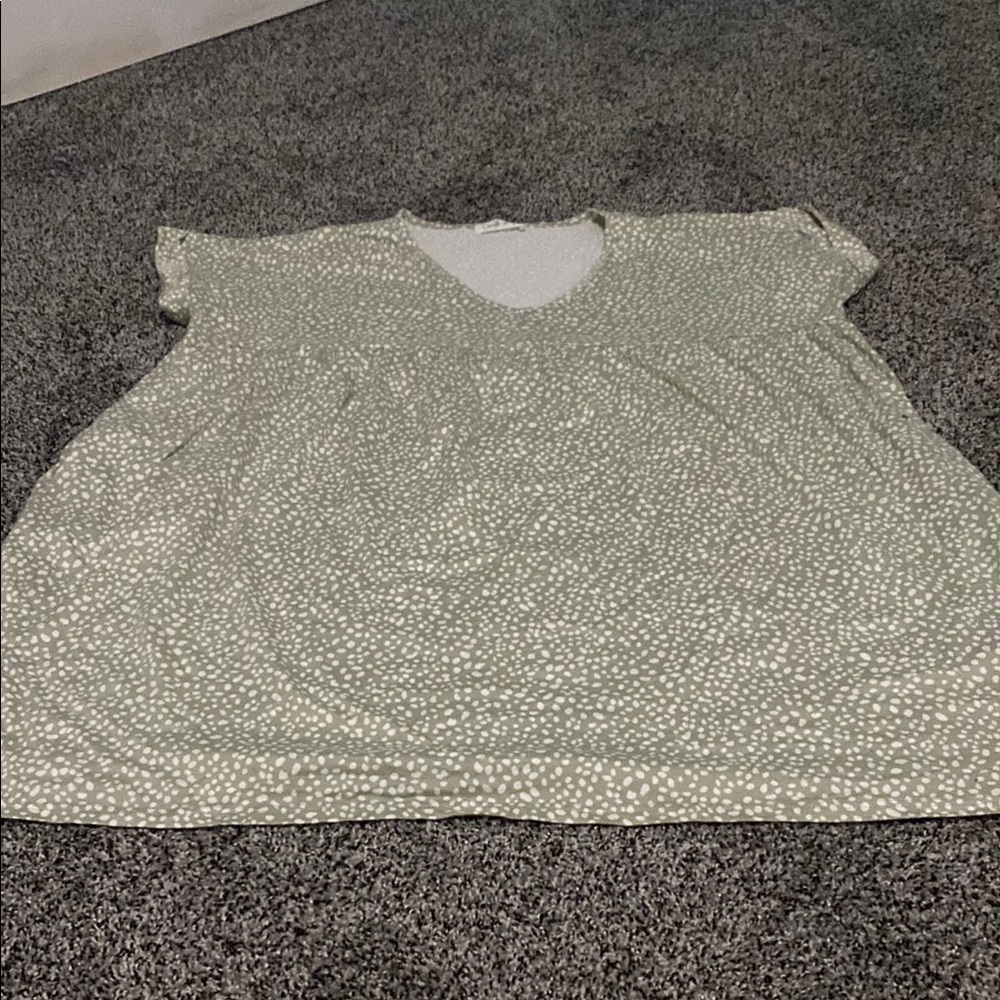 Women's Green Polka Dot babydoll dress